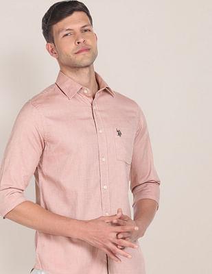 matt chambray solid shirt