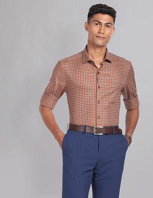 graph check twill formal shirt