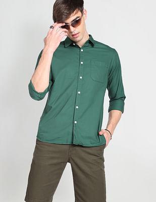 dobby slim fit casual shirt