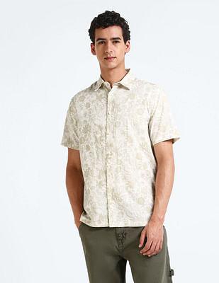 cotton hemp relaxed fit shirt