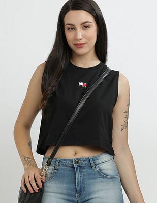 boxy badge tank top