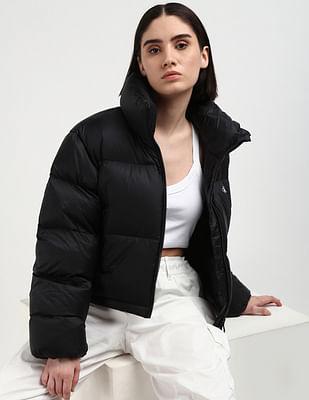 down cropped puffer jacket