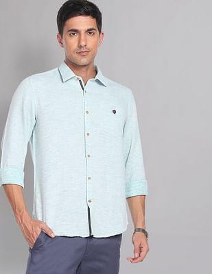 slim fit heathered indie shirt