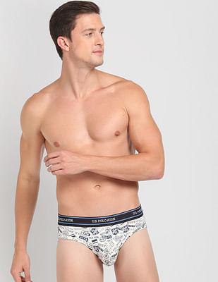 printed cotton stretch jersey i615 briefs - pack of 1