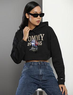 recycled cotton cropped sweatshirt