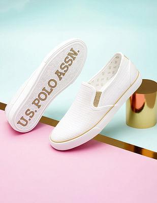 canvas solid anna slip on shoes