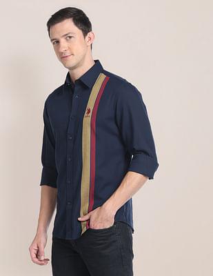 vertical stripe cotton shirt