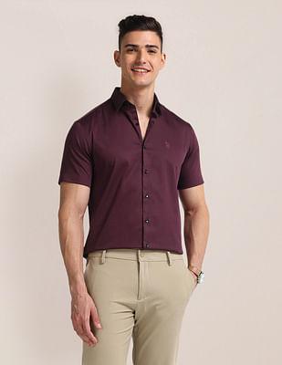 tailored regular fit solid shirt