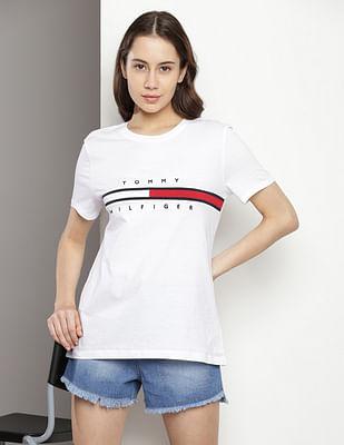 crew neck horizontal stripe madison t-shirt