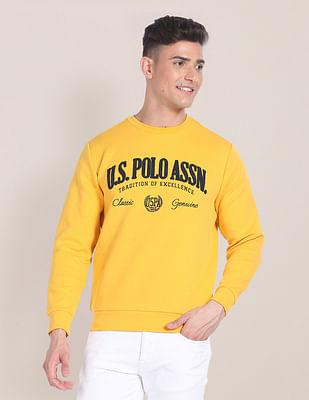 crew neck appliqued sweatshirt