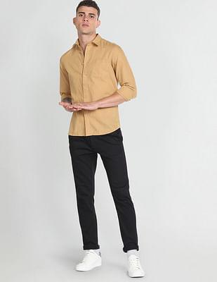 solid slim fit shirt