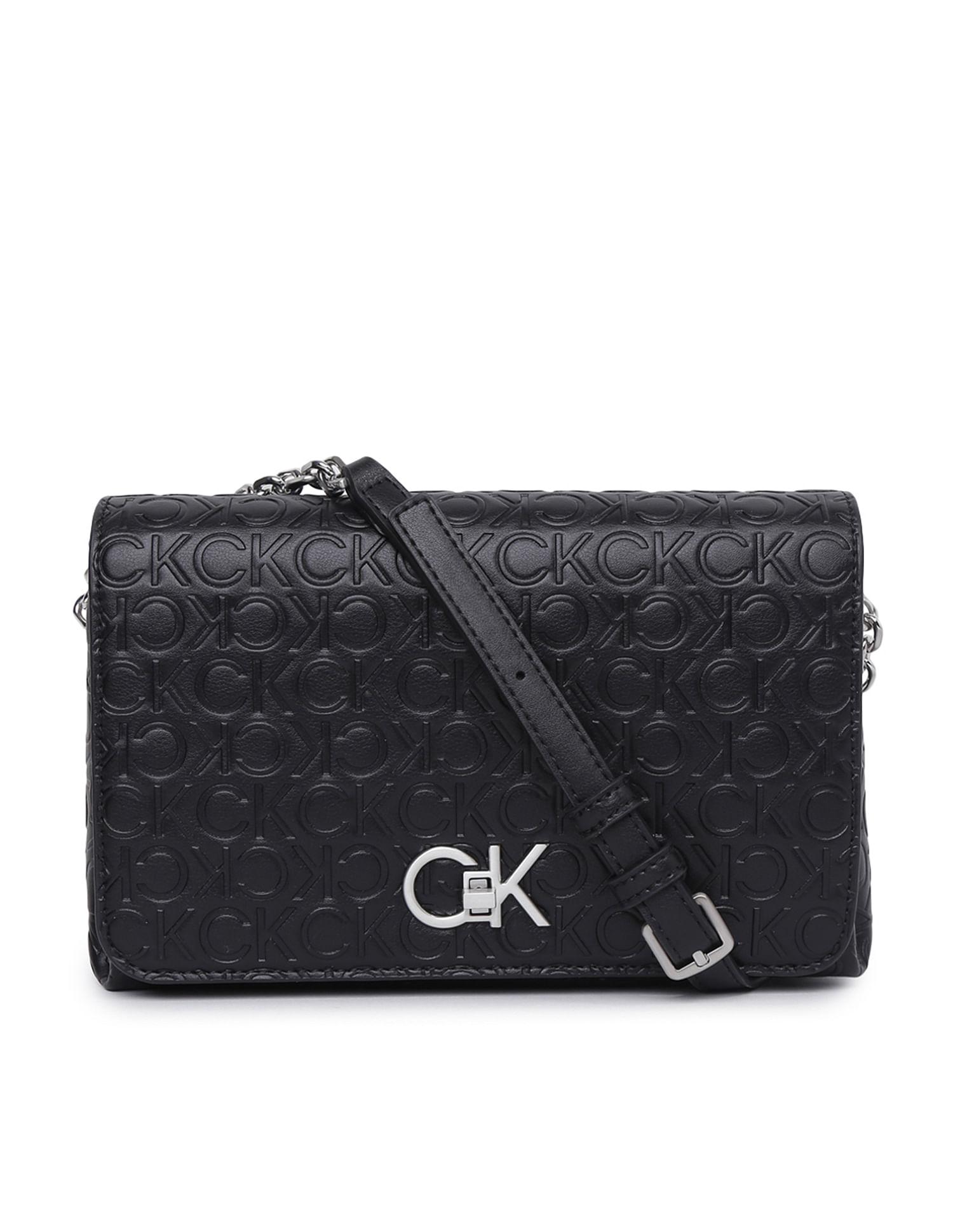 debossed monogram sling bag