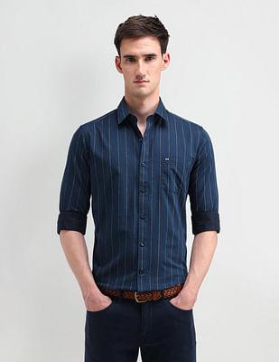 brooklyn fit vertical striped shirt