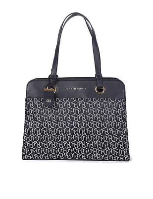 claudia all over jacquard monogram tote bag