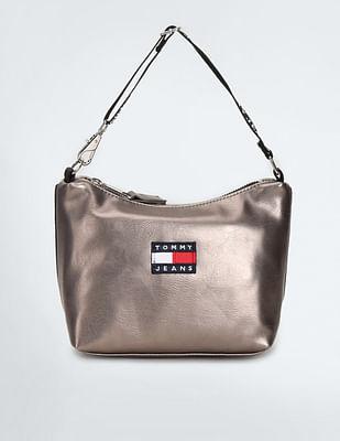 heritage metallic shoulder bag