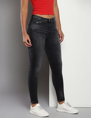 mid rise skinny fit jeans