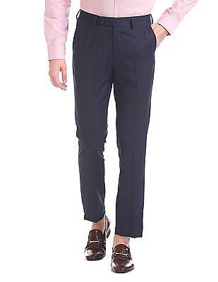 slim fit patterned trousers