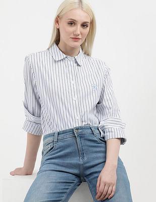 regular vertical stripes shirt