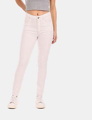 white twiggy super skinny fit pushup high waist jeans