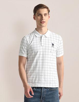 graph check pique polo shirt