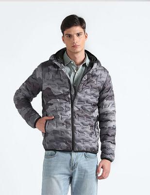 camouflage thermo tech hooded jacket