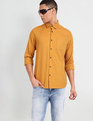 patterned dobby slim fit shirt