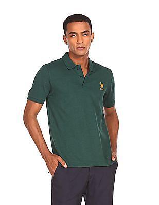 cotton solid polo shirt