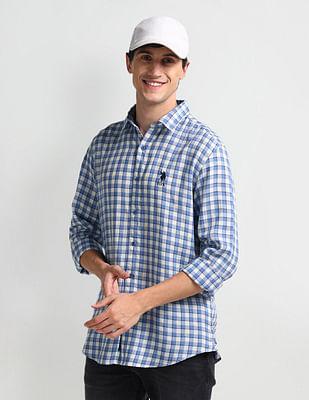 shepherd check slim shirt