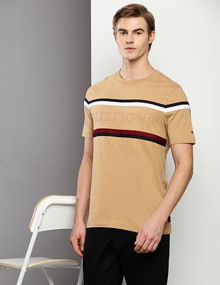 transitional cotton global stripe t-shirt