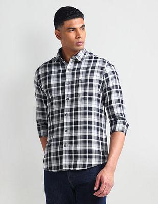 slim fit herringbone shirt