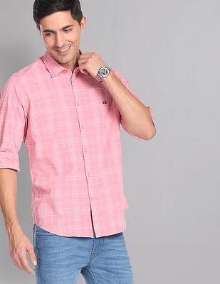 tartan check earth mint summer shirt