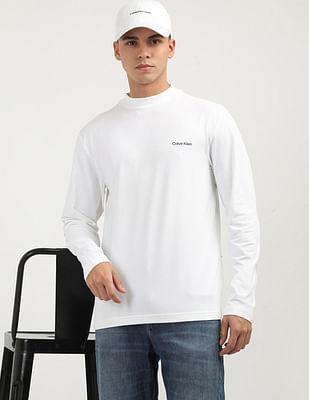 solid mock neck t-shirt