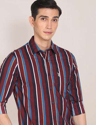 pure cotton striped casual shirt