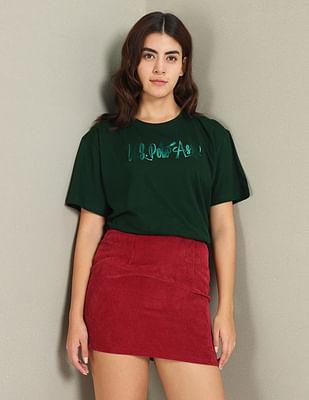 tonal logo cotton boyfriend t-shirt