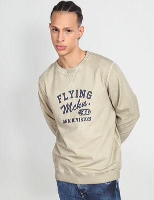 brand print cotton sweatshirt