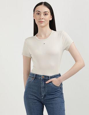 slim fit essential rib t-shirt