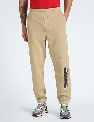 mid rise brand print joggers