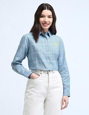 tartan checked twill shirt