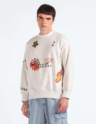 graphic print oversized sweatshirt