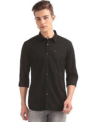 solid slim fit shirt