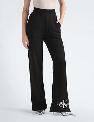 diffused monologo flared track pants