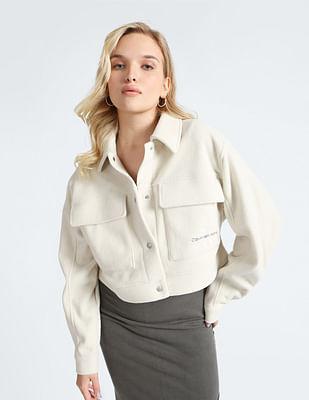 spread collar solid jacket