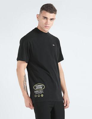 mock neck cotton t-shirt