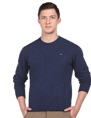 crew neck heathered sweater