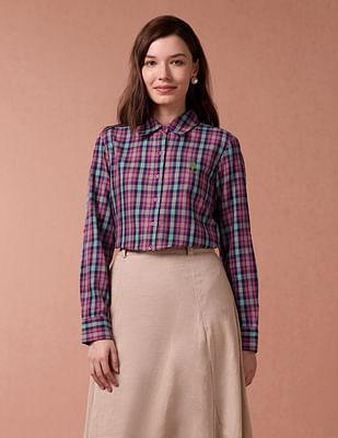 tartan check twill shirt