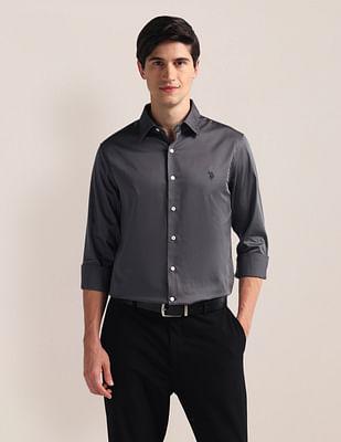 tailored fit pure cotton shirt