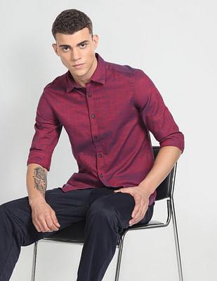 two tone oxford slim shirt