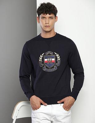 brand embroidered cotton sweatshirt