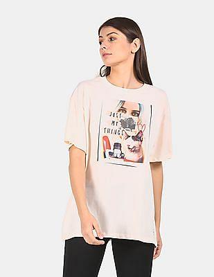 round neck graphic print t-shirt