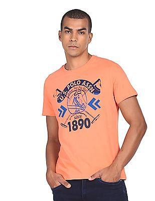 brand print cotton t-shirt